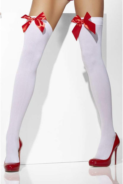 Smiffys Opaque Hold-Ups, White