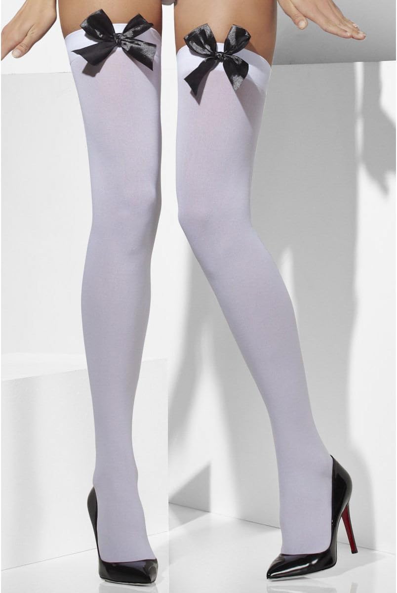Smiffys Opaque Hold-Ups, White