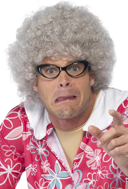 Smiffys Granny Perm Wig, Grey