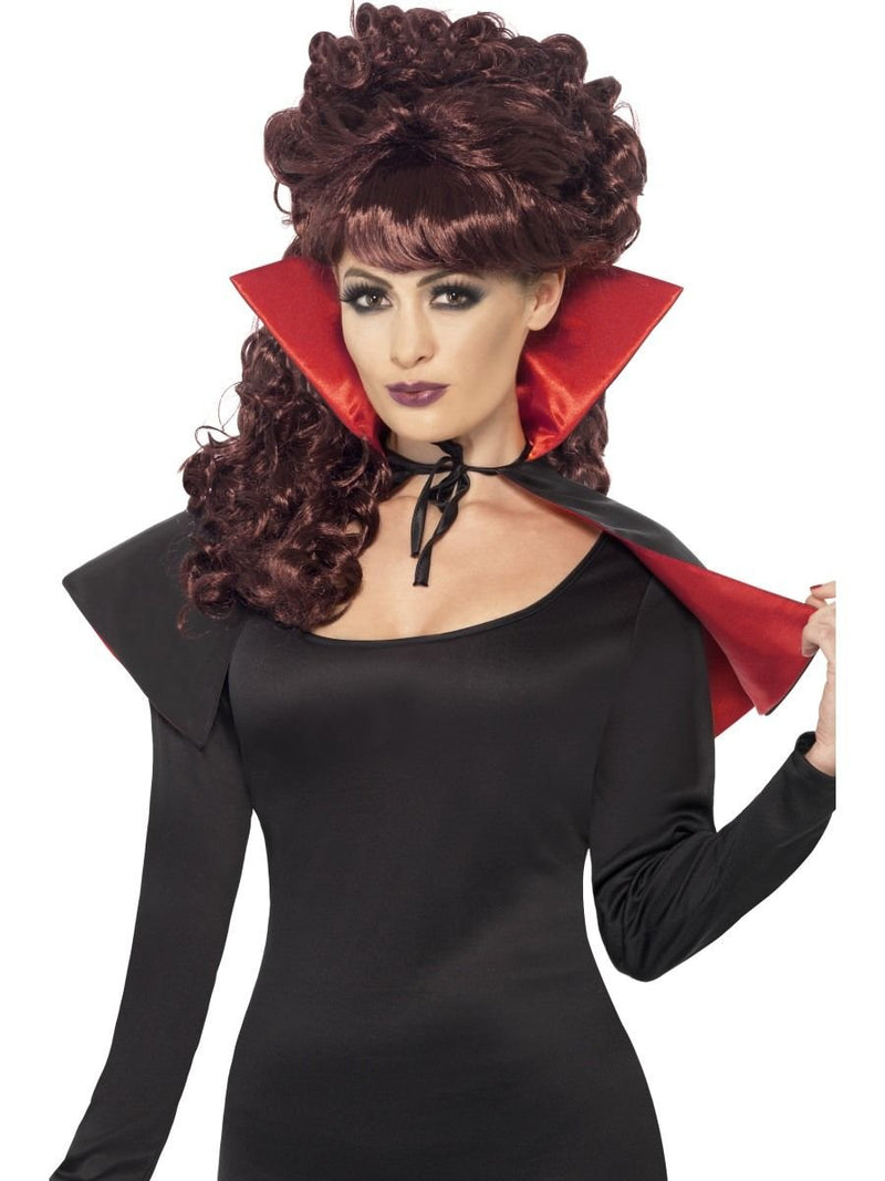 Smiffys Mini Vamp Cape, Black & Red