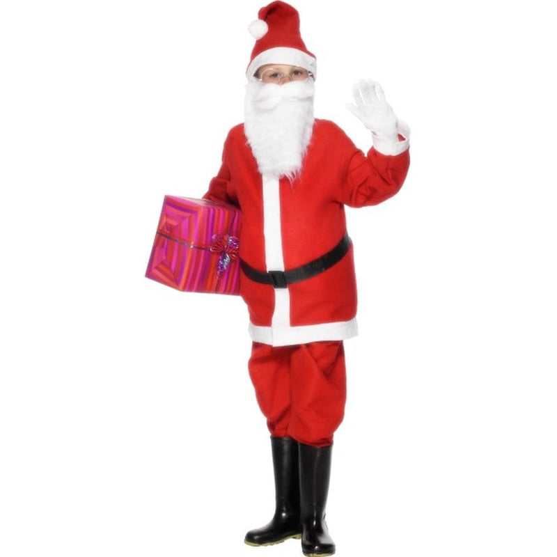 Smiffys Children's Santa Boy Costume, Jacket, Trousers, Hat & Belt, Santa