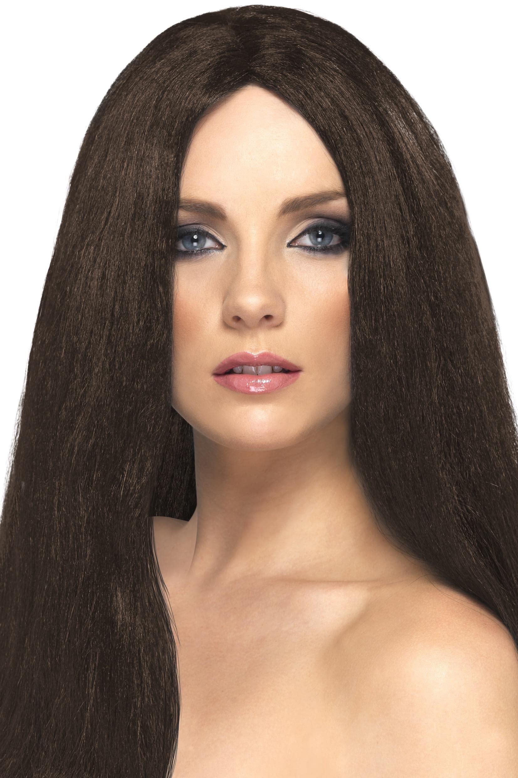 Smiffys Star Style Wig, Brown