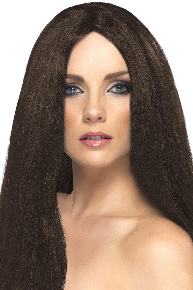 Smiffys Star Style Wig, Brown