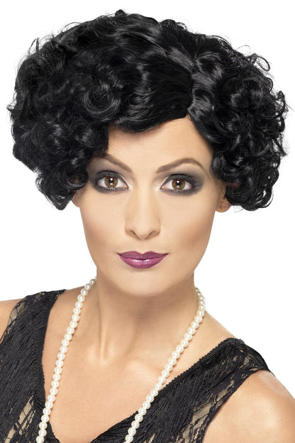 Smiffys 20s Flirty Flapper Wig, Black