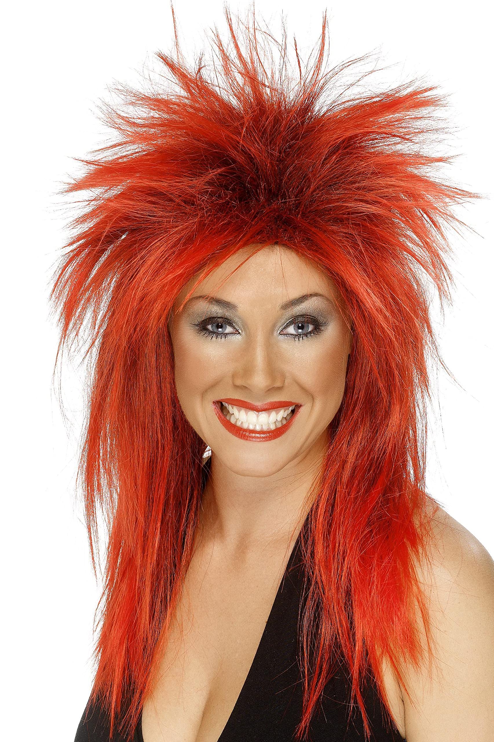 Smiffys Rock Diva Wig, Red