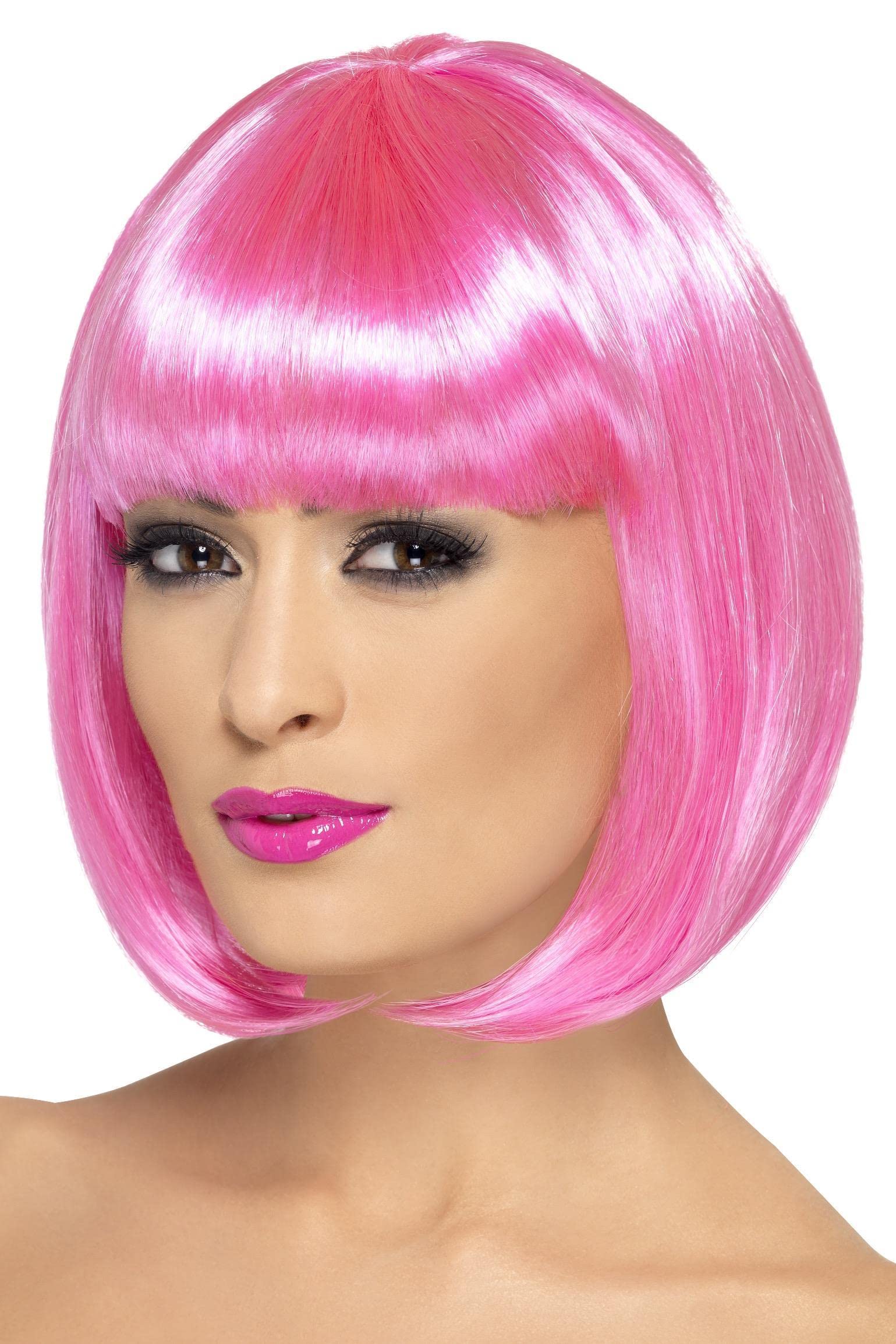 Smiffys Partyrama Wig, 12 inch, Pink