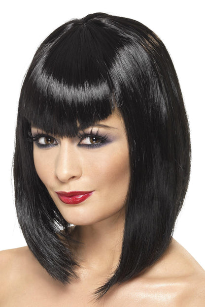 Smiffys Vamp Wig, Black