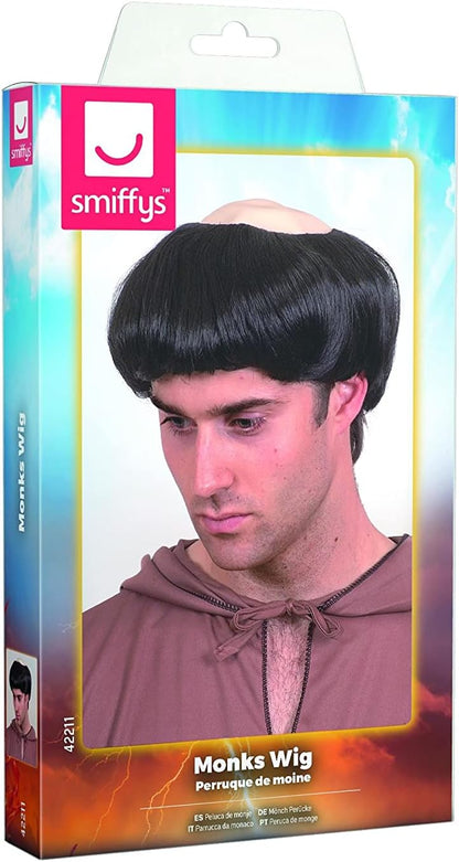 Smiffys Monk's Wig, Black