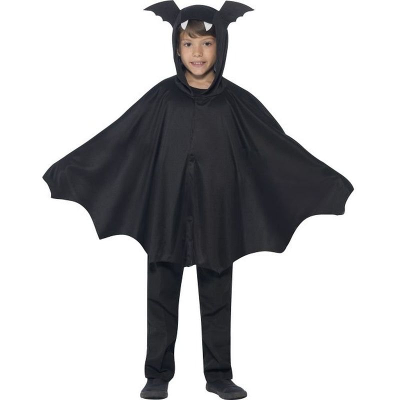 Smiffys Bat Cape, Black (Size S-M)