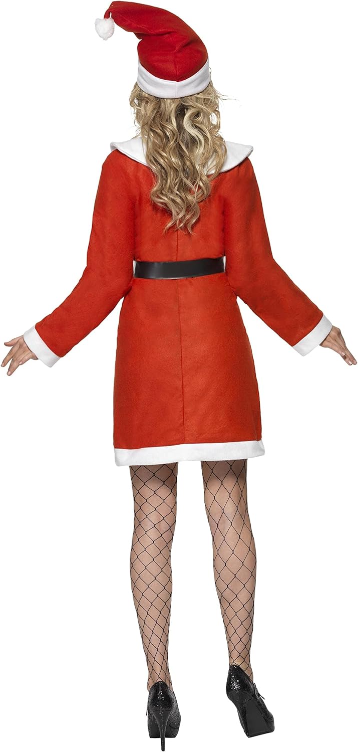 Smiffys Miss Santa Costume, Red (Size S)