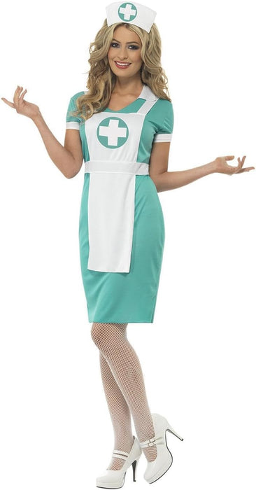 Smiffys Scrub Nurse Costume, Green (Size L)