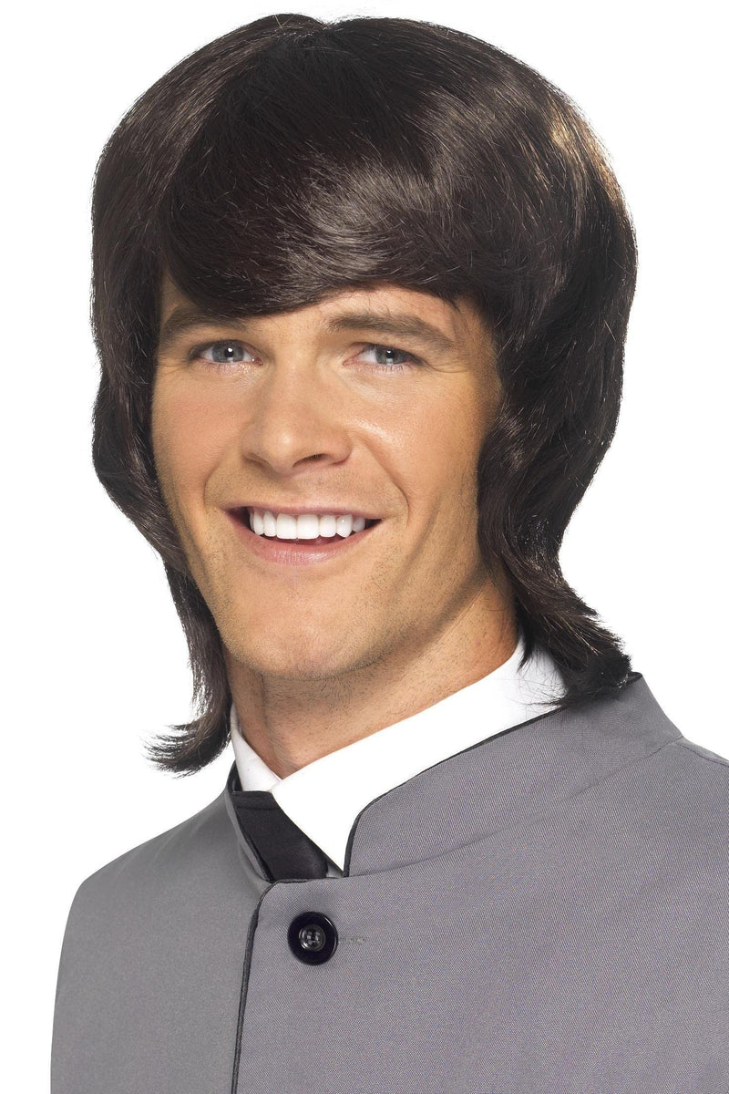 Smiffys '60s Male Mod Wig, Brown