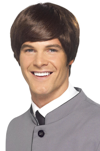 Smiffys 60s Male Mod Wig, Brown