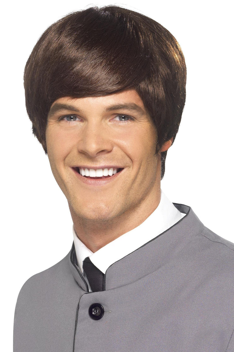 Smiffys 60s Male Mod Wig, Brown