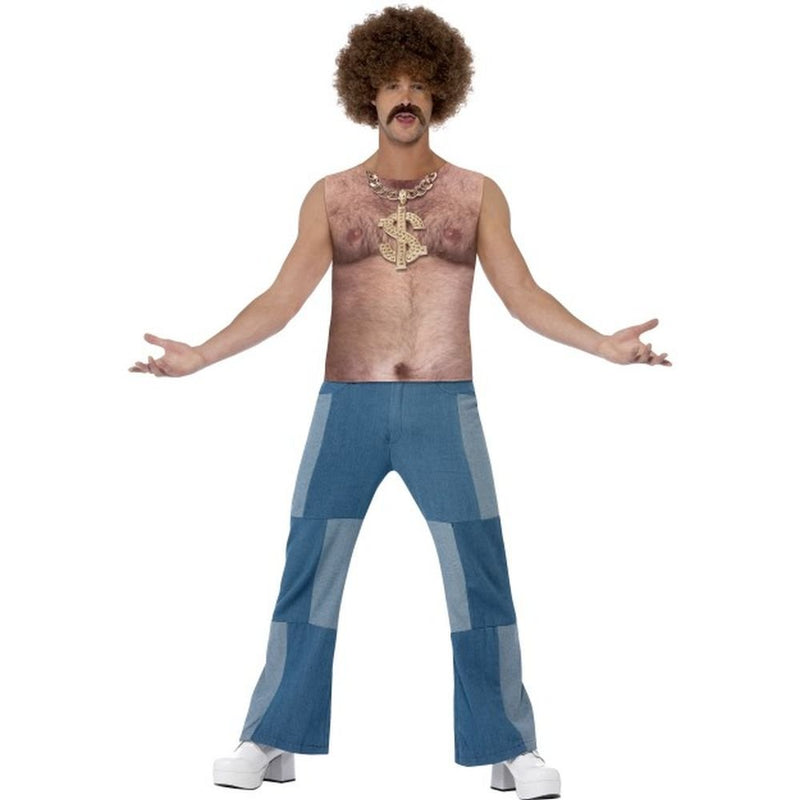 Smiffy's Men's Realistic 70's Hairy Chest