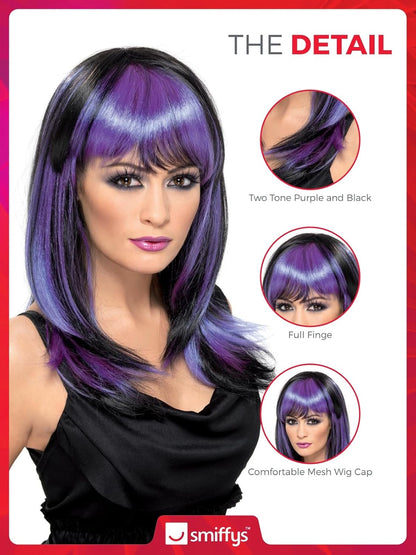 Smiffys Glamour Witch Wig, Black
