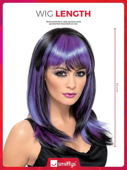 Smiffys Glamour Witch Wig, Black
