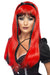 Smiffys Bewitching Wig, Red & Black