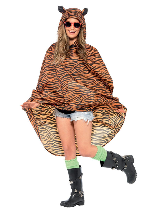 Smiffys Unisex Party Poncho with Drawstring Bag