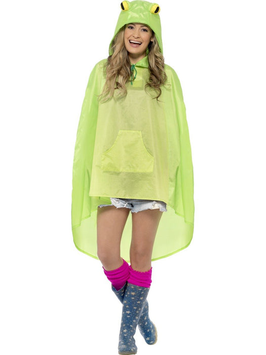 Smiffys Frog Party Poncho, Green