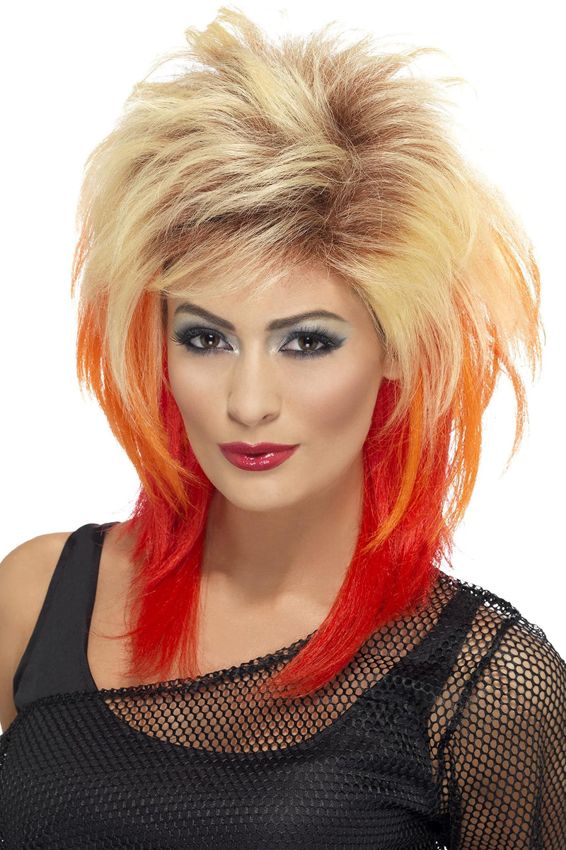 Smiffys 80s Mullet Wig, Blonde