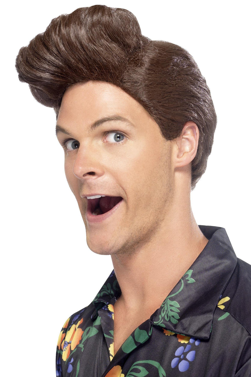 Smiffys Nineties Detective Wig, Brown
