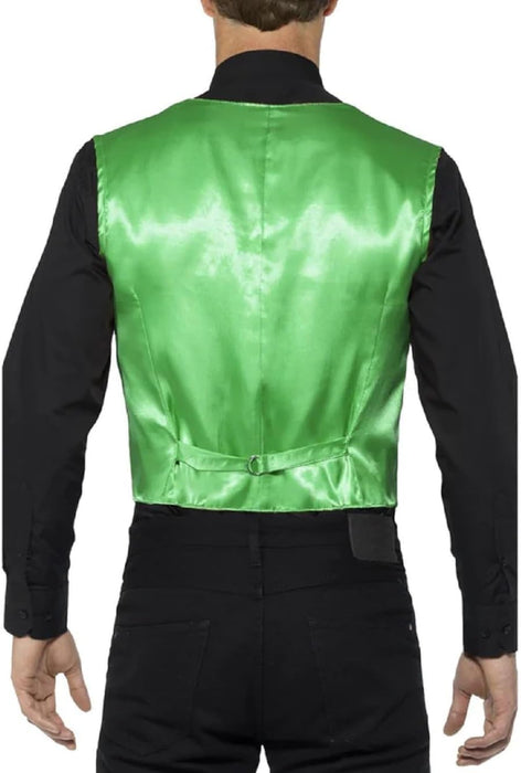 Smiffys Sequin Waistcoat, Green , Party & Carnival Fancy Dress, Party Dress Up Costumes