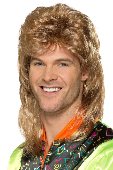 Smiffys Mullet Wig with Blonde Highlights