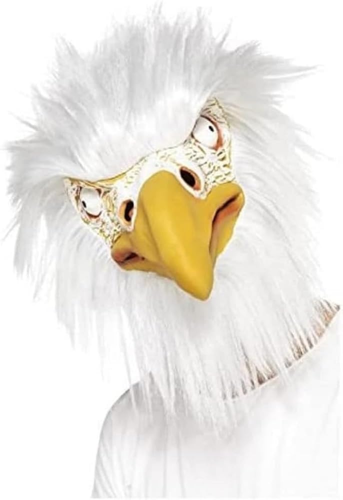 Smiffys Eagle Mask, Full Overhead, White
