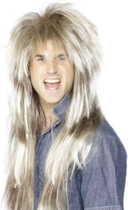 Smiffys 80s Mega Mullet Wig, Blonde & Brown