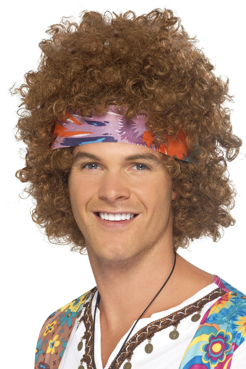 Smiffys Hippie Afro Kit, Brown