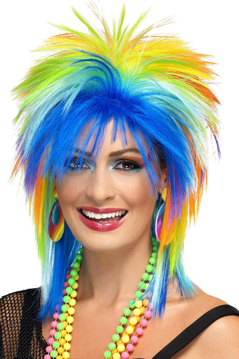80s Rainbow Punk Wig