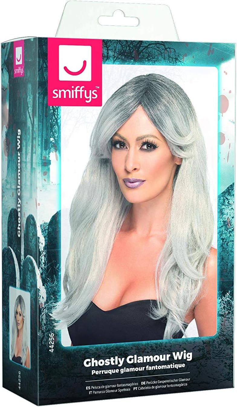 Smiffys Ghostly Glamour Wig, Grey