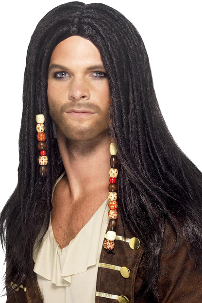 Smiffys Pirate Wig, Black