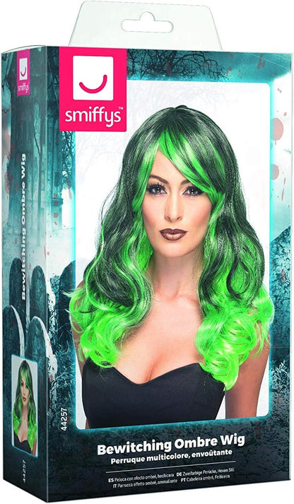 Smiffys "Women's Ombre" Wig (Black/Green