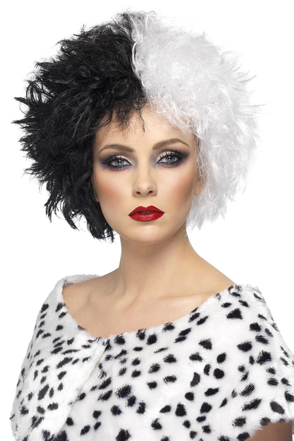 Smiffys Evil Madame Wig, Black & White