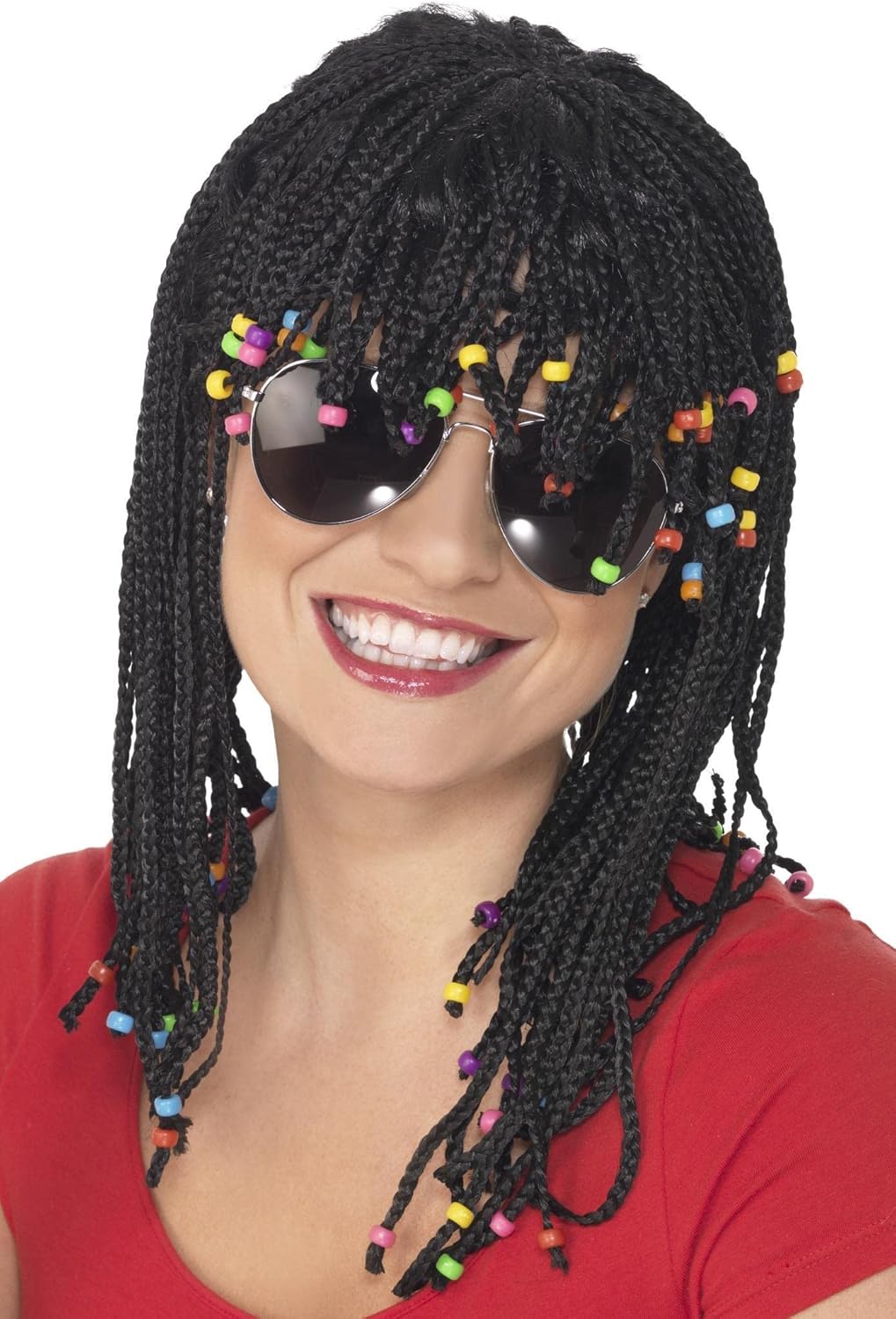 Smiffys Braided Wig, Black