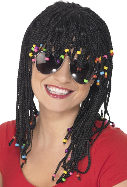Smiffys Braided Wig, Black