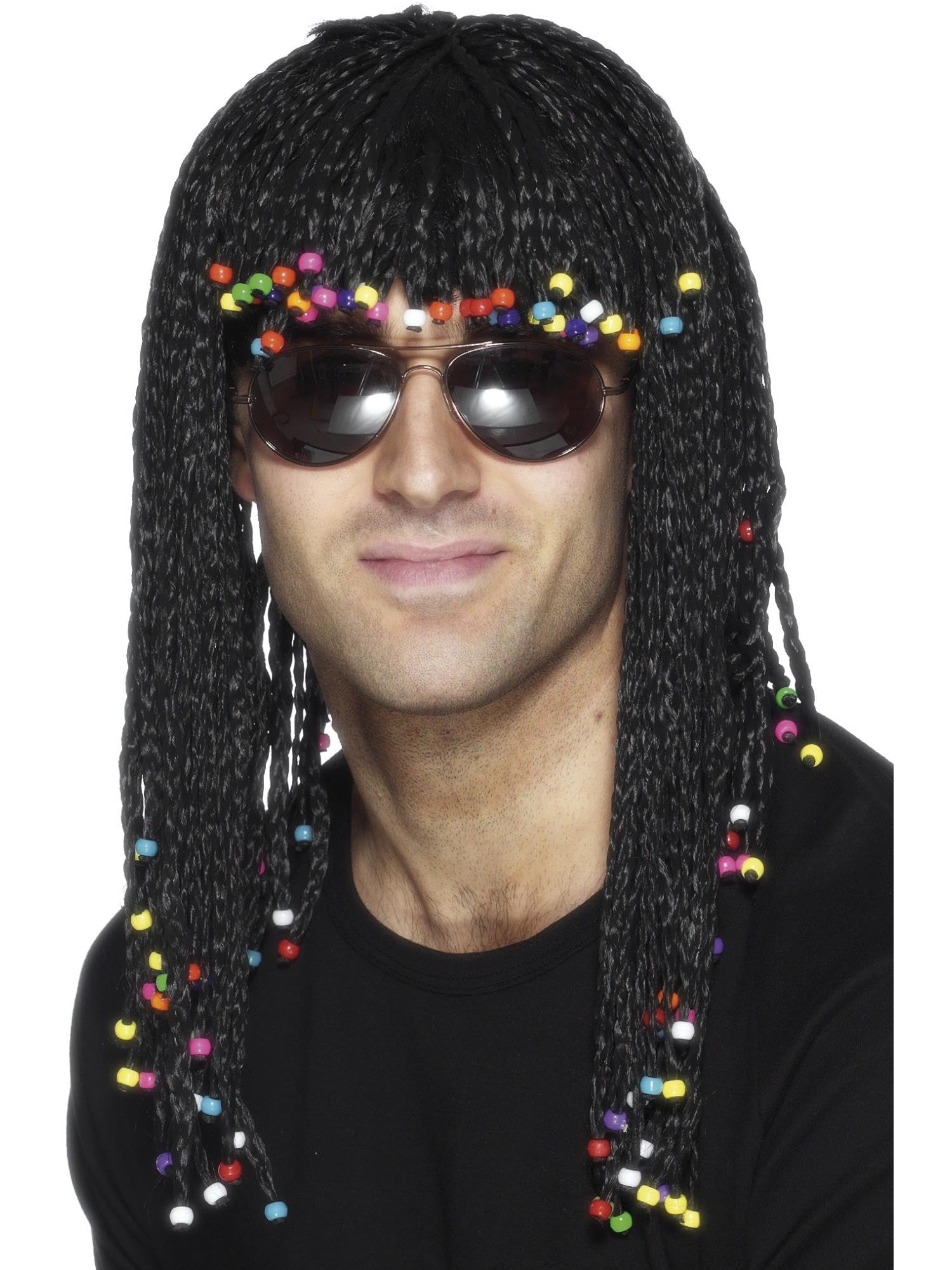 Smiffys Braided Wig, Black