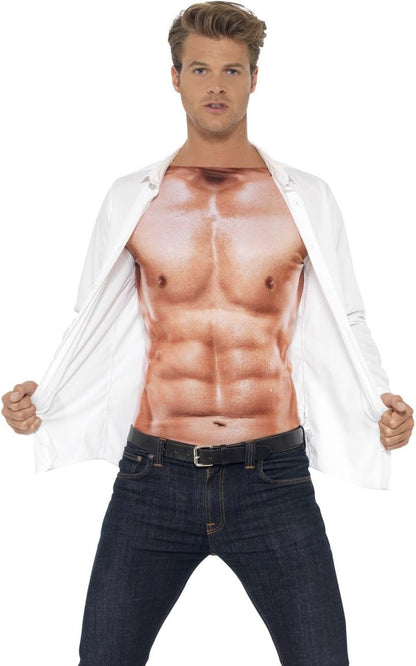 Smiffy's Men's Realistic Muscle Top