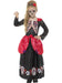 Smiffys Deluxe Day of the Dead Girl Costume, Black with Dress & Headband, Halloween Child Fancy Dress, Child Dress Up Costumes