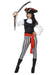 Smiffys Pirate Lady Costume, with Top, Black Trousers, Attached Boot Covers, Neck Ruffle & Belt, Pirate Fancy Dress, Pirate Dress Up Costumes