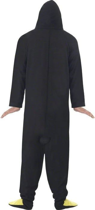 Smiffys Penguin Costume, Black with Hooded All in One, Party Animals Fancy Dress, Animal Dress Up Costumes