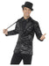 Smiffys Sequin Jacket, Mens, Black (Size L)