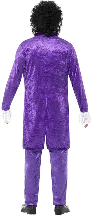 Smiffys 80s Purple Musician Costume, Purple with Jacket, Mock Shirt & Trousers, 1980's Fancy Dress, 1980s Dress Up Costumes