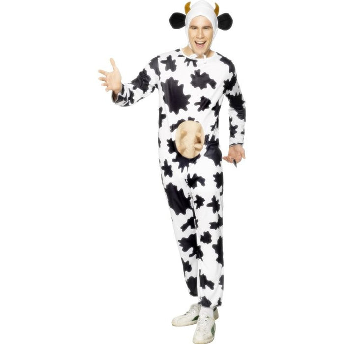Smiffys Cow Costume, Black & White