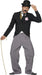 Smiffys 20s Star Costume, Black with Jacket, Trousers, Mock Waistcoat and Tie, Icons & Idols Fancy Dress, 1920s Dress Up Costumes