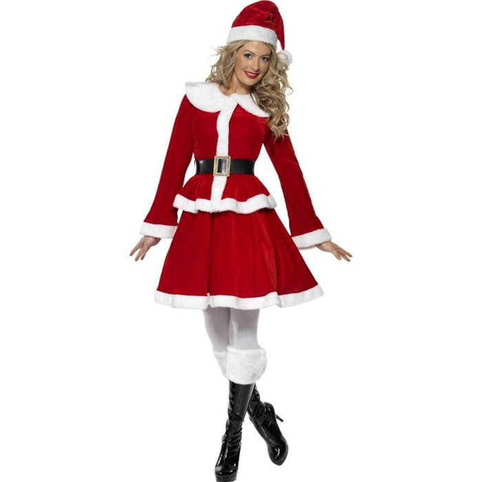 Smiffys Miss Santa Costume, Red (Size S)