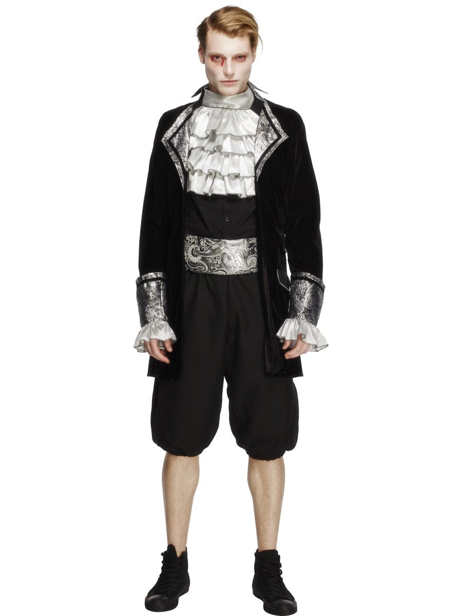 Smiffys Fever Male Baroque Vampire Costume, Black (Size M)
