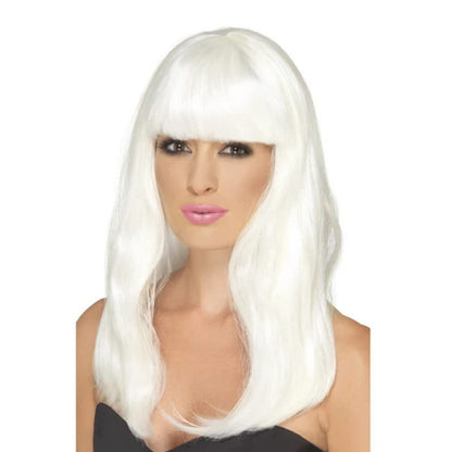 Smiffys Women's Glow In The Dark Glam Party Wig